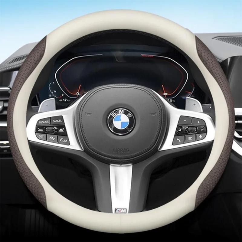 Leather Car Steering Wheel Cover for BMW F23 F22 F32 F33 F36 G30 G31 G32 G01 F45 F90 I3s I3 I8 112 115 F39 G02 Auto Accessories