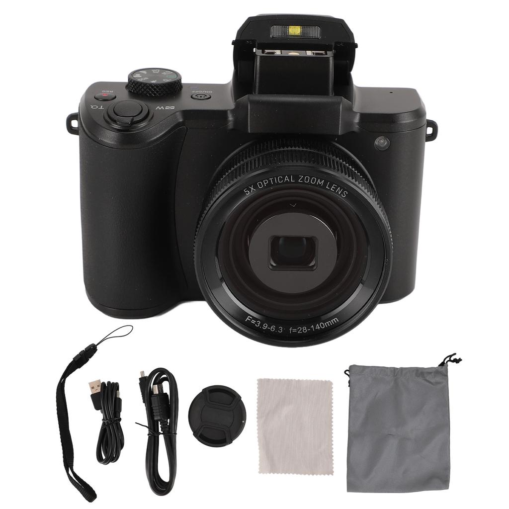 5K Digitalkamera Multifunktional High Definition 64MP Vlogging-Kamera 3,2-Zoll-Display 6 Achsen