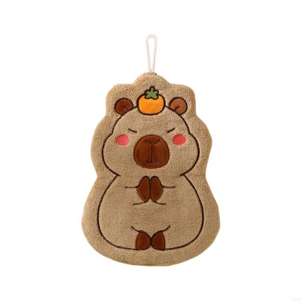 Capybara Patterned Capybara Hanging Hand Towel Cartoon Capybara Handkerchief  Kitchen Hand Towel