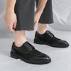 New Men Oxfords Shoes Big Size Leather Shoes Patent Leather Formal Business Breathable Dress Shoes Hollow Mesh Out Flats