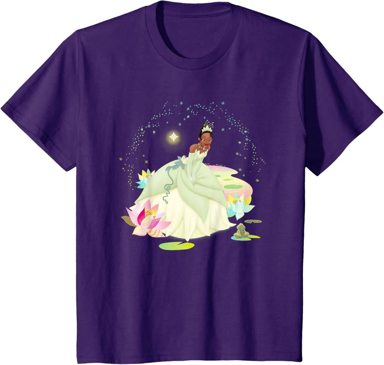 Hot Fashion Casual Disney The Princess and The Frog Tiana on A Bayou T-Shirt S-4XL Four Seasons M