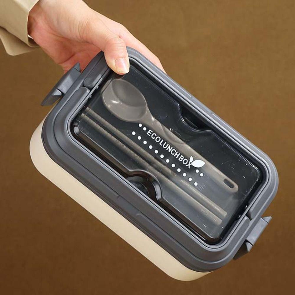 Multi-Layer Food Storage Container Foldable Handle Food Boxes 304 Stainless Steel Lunch Box  Worker
