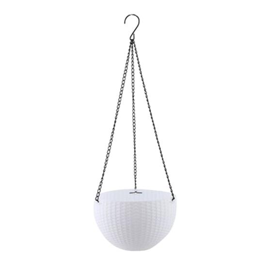 

Self-absorbing Flowerpot Rattan-like Weaving Texture And Absorbent Rope Flower Pot with Hanging Chain Planter for Indoor Outdoor S белый