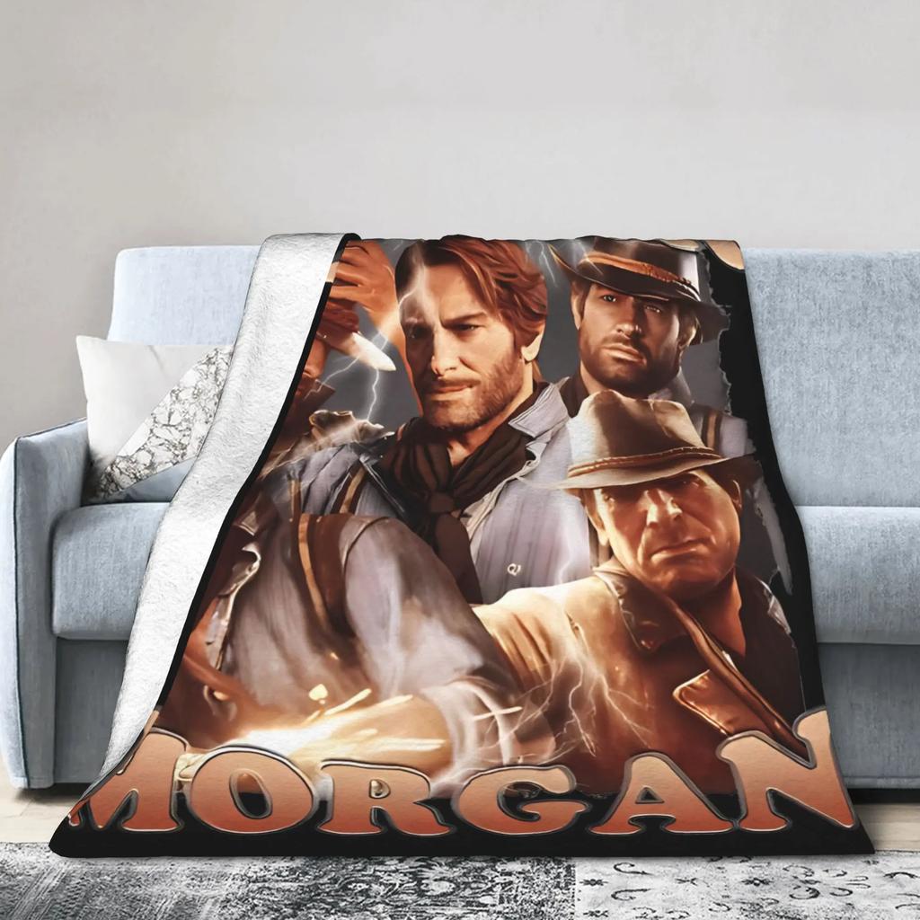 Coperta Arthur Morgan RDR Videogioco Alta Qualità Morbida Calda Plaid per Letto Casa Esterno Copriletto Estetico per Ragazzi Ragazze Autunno