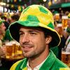 Soft Plush Sports Hat Adults Comfortable Universal Fit Football Cap Yellow Green Shape Party Carnival Cheering Tool Fan Accessory