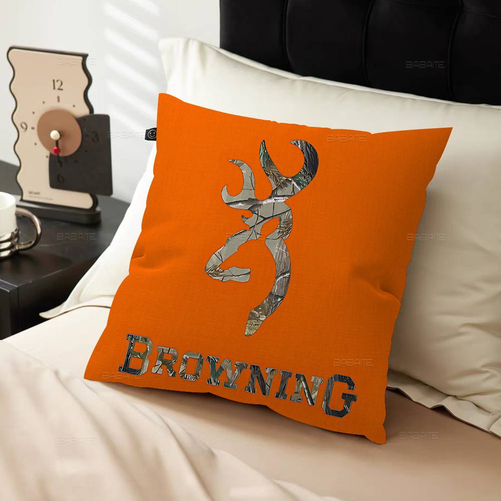 BBrownings Logo Pillow Cushion Cover Pillowcase Living Room Sofa Home Decor Customized