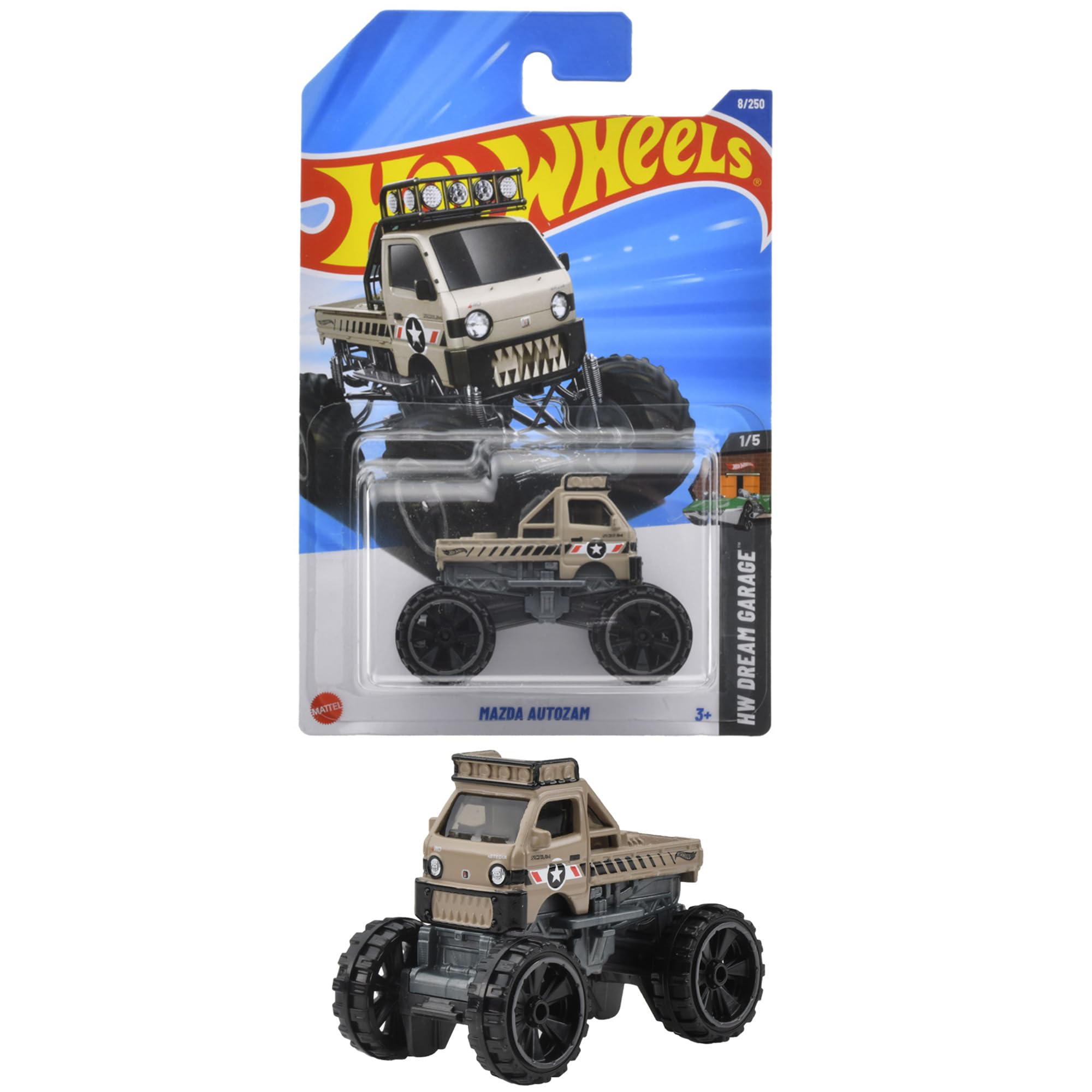 Hot Wheels Mazda Autozam Basic Car Toy Mini Vehicle JFN40 Brown for 3 Years Old and Up