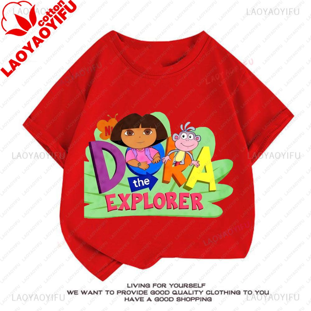 New Arrival Dora The Explorers T Shirt Unique Novelty Fashion Graphic T Shirts Cotton Vintage Printed Shirt Camisa Unisex Clothes