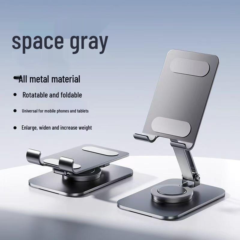 

All-Metal 360° Rotating Desk Phone & Tablet Stand - Portable, Universal Holder for Hands-Free Viewing