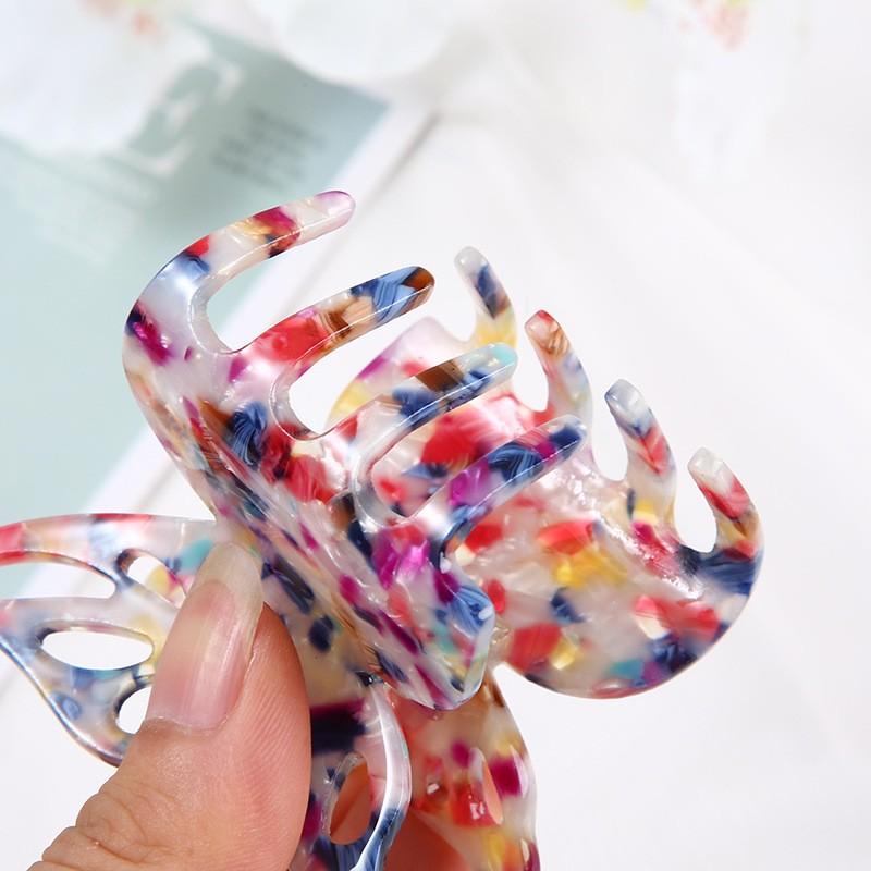 Colourful Fashion Butterfly Hollow Out Acetate Hair Claws Women Hair Accessories Crescent Ponytail Acetic Claw Clips For Girls