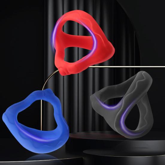 Cock Ring Non-vibration Reusable Ergonomic High Elasticity Easy to Use Enhance Sex Pleasure Washable Delay Ejaculation Dildo Ring Male Supply