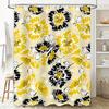 Stylish Bathroom Shower Curtain Floral Print Waterproof Fabric Home Decoration Room Decorative Curtains for Kitchen and Bathroom