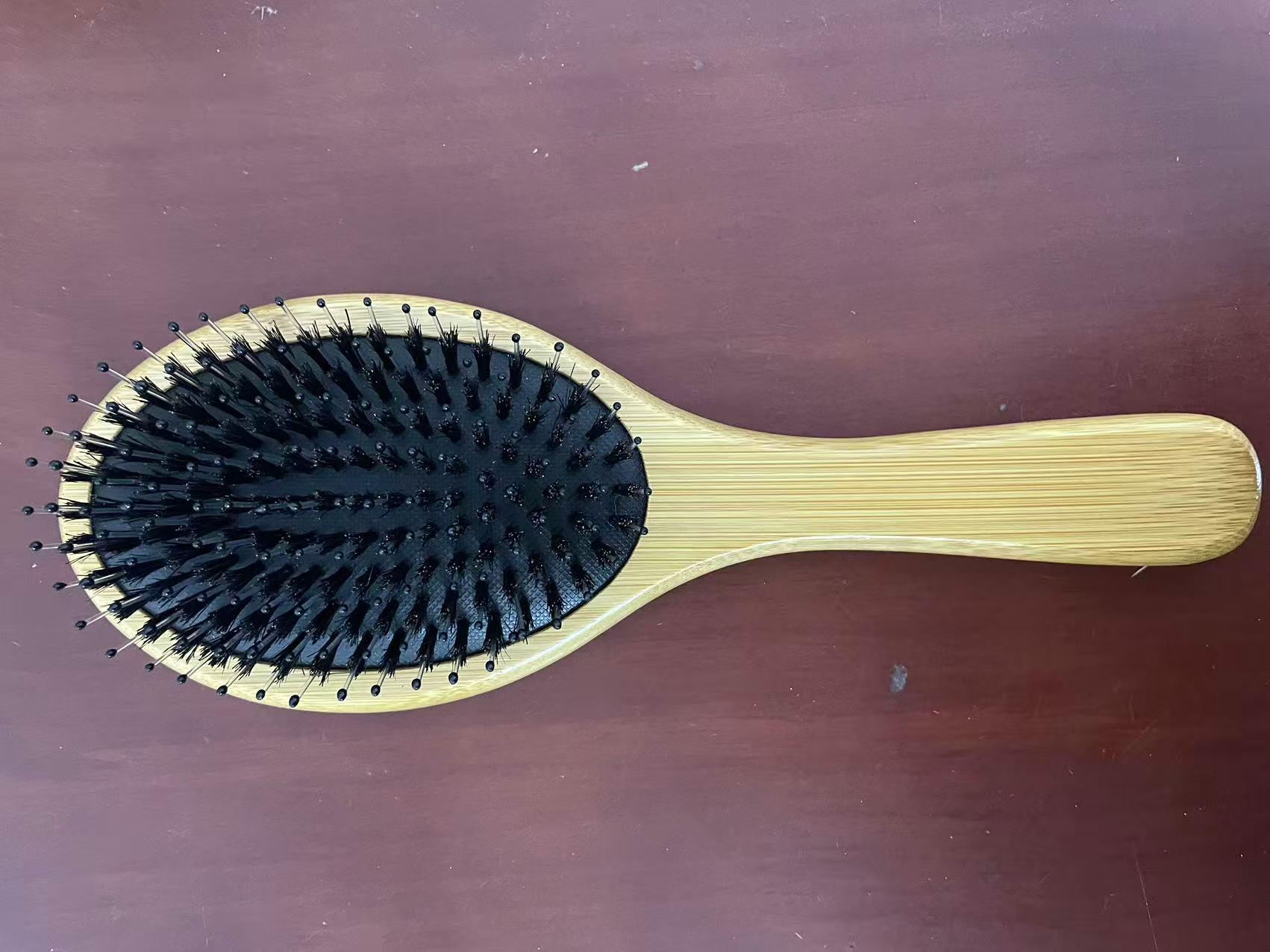 Bamboo Bristle Air Cushion Comb – Scalp-Friendly, Massaging, Smooths & Styles Hair Effortlessly
