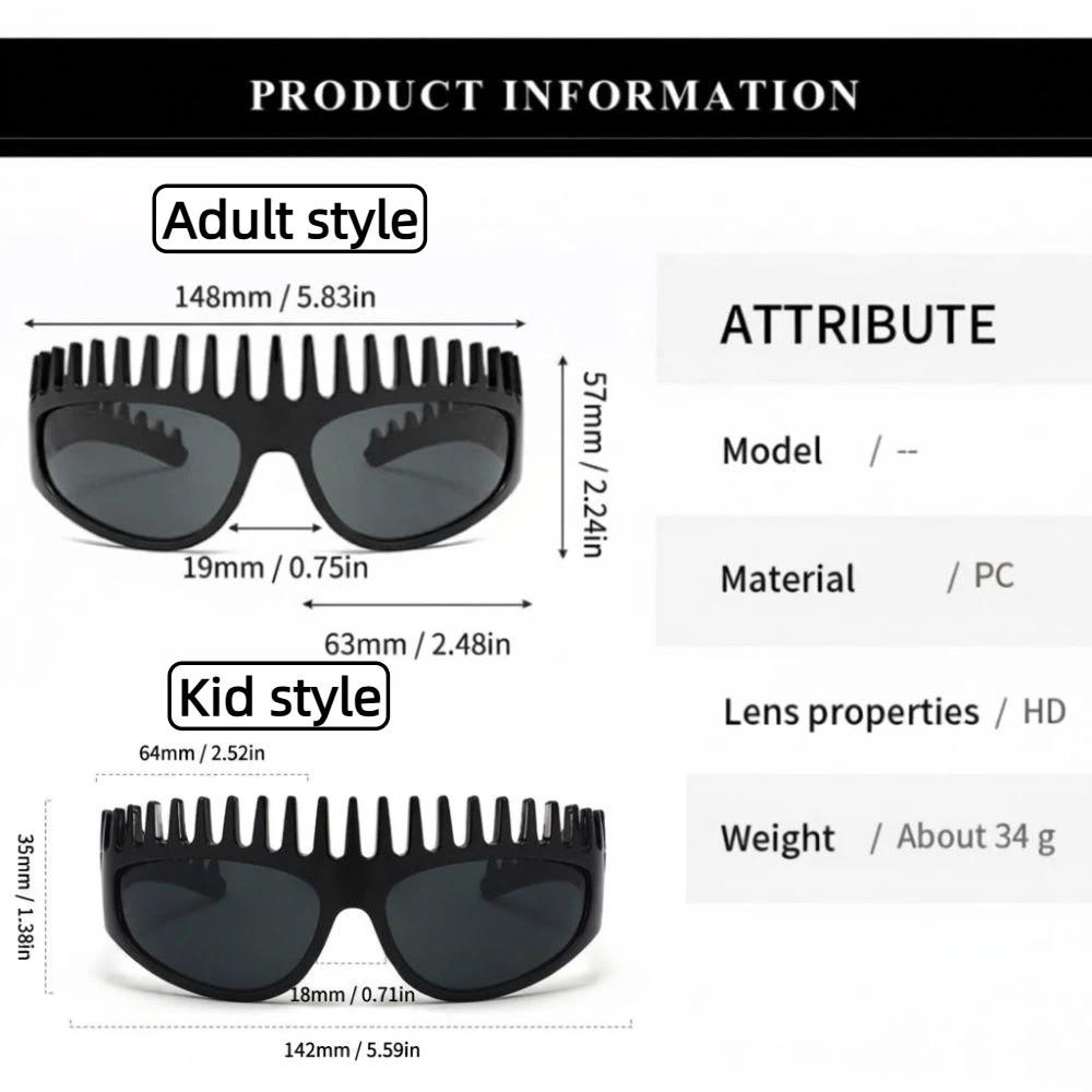 Western Style Comb Sunglasses UV400 Lightweight Hair Clip Sunglasses Versatile Multipurpose Headband Sunglasses For Adult Kids