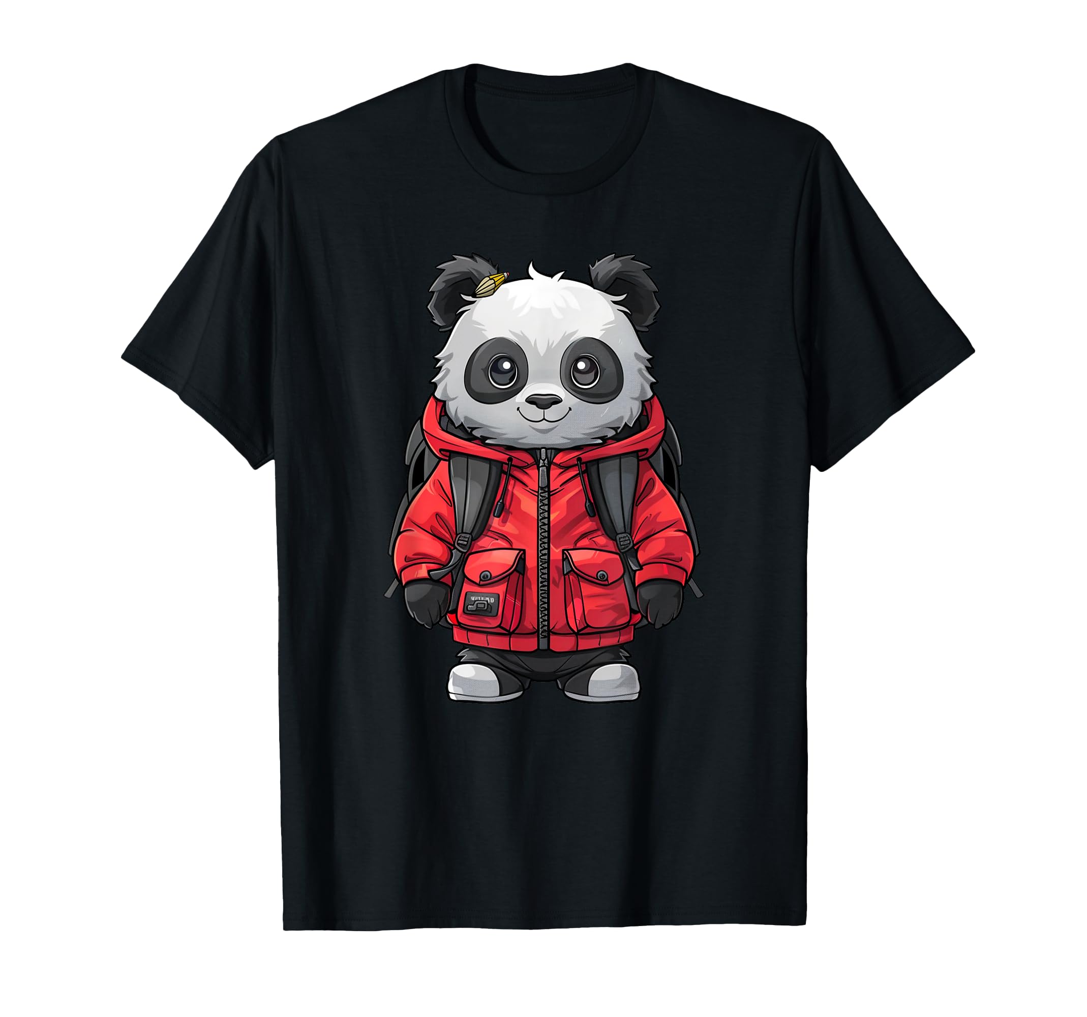 

Panda School Kid Panda Bear Japanese T-shirt чёрный