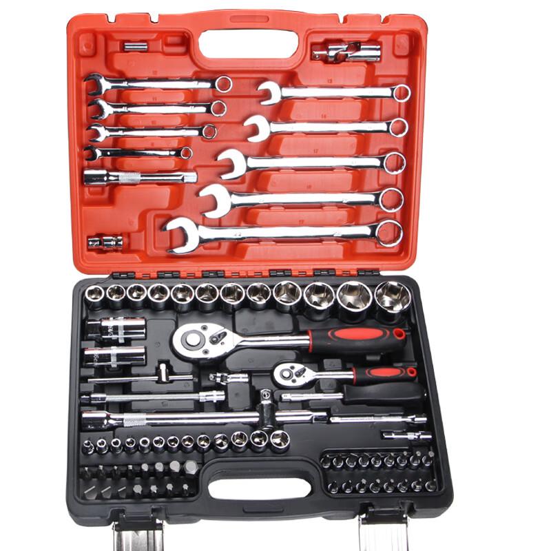 Beiyou 82-Piece Chrome Vanadium Steel Car Repair Tool Set CN plug (adapter included)