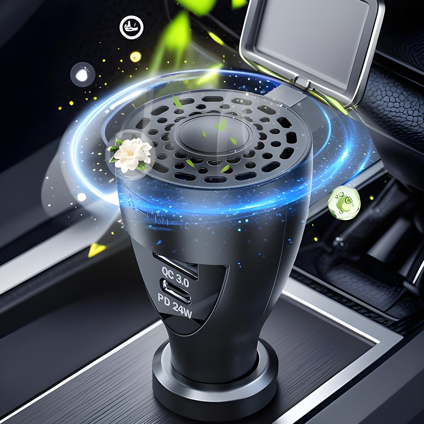

Vehicle Air Fresheners Car Phone Charger Air Purifier Scent Diffuser Adapter Fast Charging 2-Port Odor Eliminator For Most China Mainland