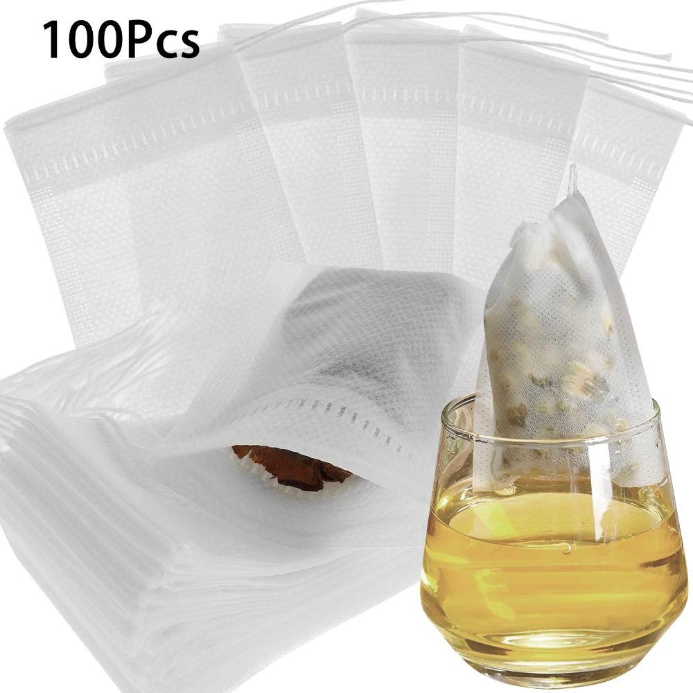 100Pcs Drawstring Disposable Coffee Pouches Multi-size Tea Infuser  Kitchen Accessories Tools