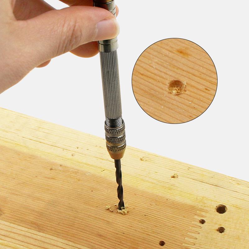 Wenwan DIY Mini-Handbohrer und Spiralbohrer-Set für die Holzbearbeitung