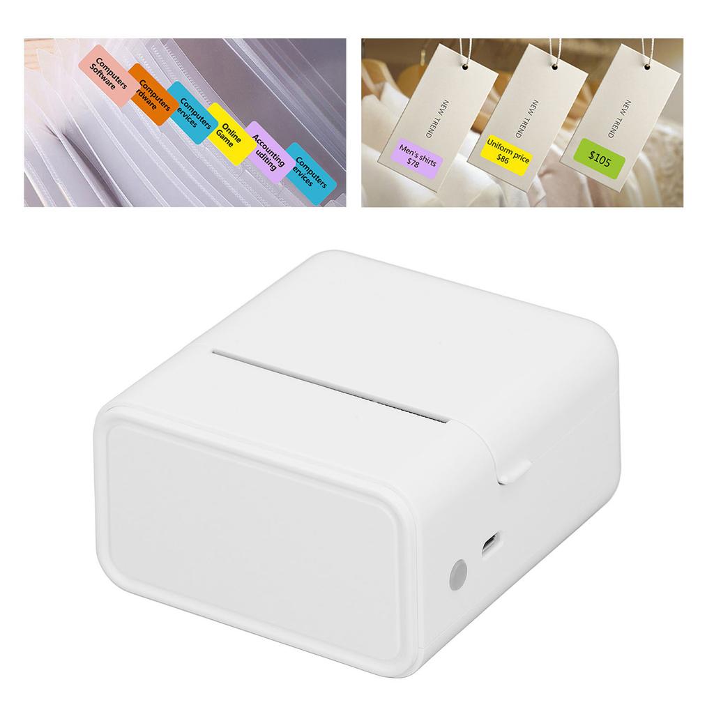 Thermal Label Printer 203dpi Portable Label Printer for Date Ingredient Name Small Business