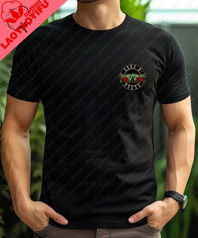 Guns N Roses Rock Band Fashion Retro Loose Shortsleeved Tshirts Summer Trend Harajuku Neutral Shirts Oversized Tshirts