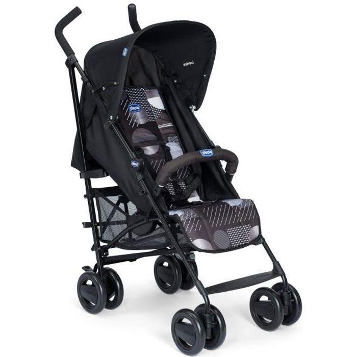 Chicco passeggino leggero london up - 0-36 mesi - fino a 15kg - schienale reclinabile - barra di sicurezza - nero matrix