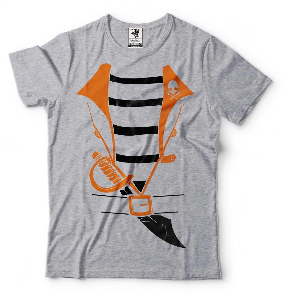 Halloween pirate costume Pirate T-shirt Costume for Halloween orange Tee S