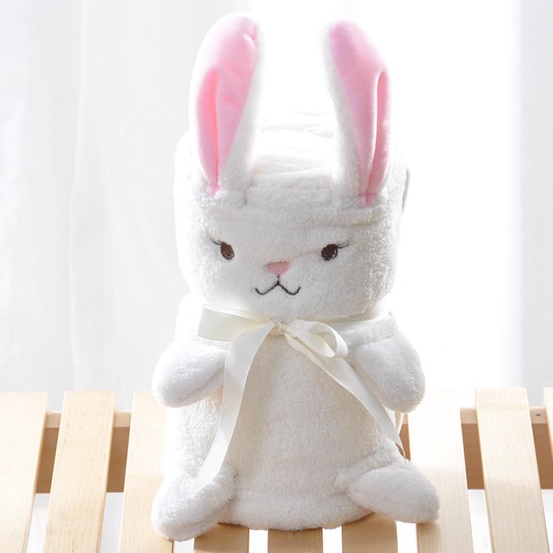 1pc 75cmX100cm Baby Embroidered Flannel Blanket Cartoon Children's Blanket Flannel Blanket All Season Use Cartoon Character