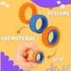 6Pcs Rotating Fidget Ring Set Quiet Silicone Sensory Finger Spinner Anti-Anxiety Stress Relief Toy For Adults  Office Home