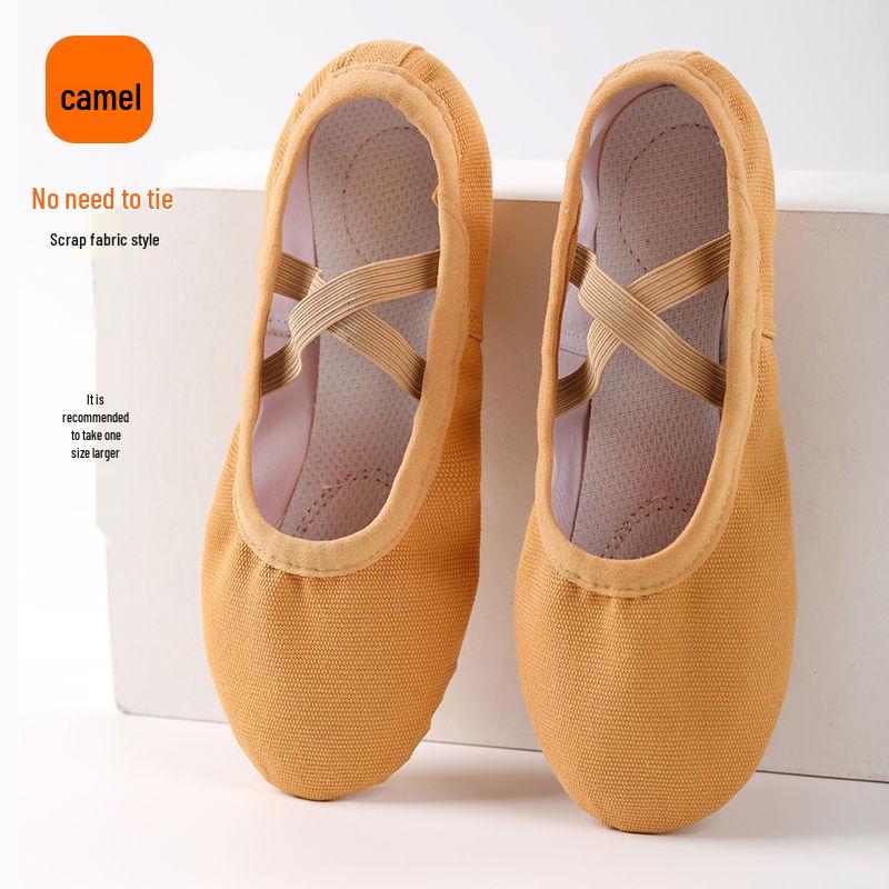 Girls' Soft Sole Ballet Shoes – Women's Lace-Free Dance and Body Shaping Practice Footwear