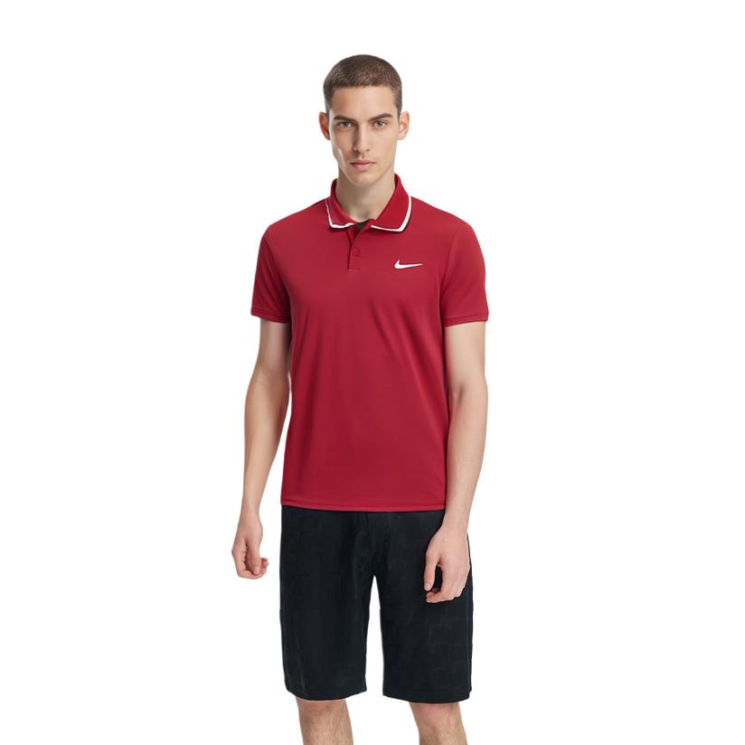 Nike T Shirts Men's Red White Moderate Straight Fit 939138-687