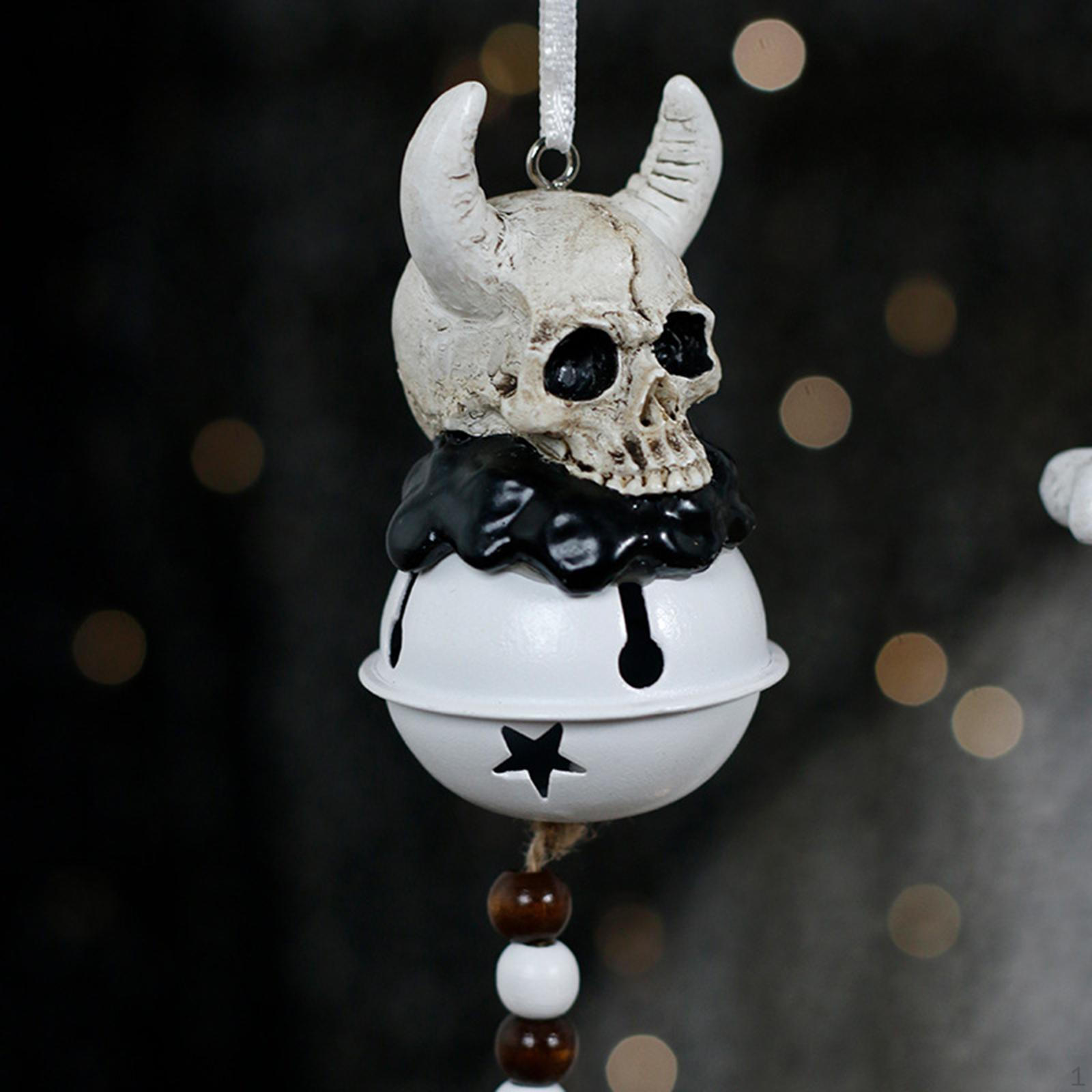 

Halloween Decoration Wind Bell Collectible Decorative Pendant Chime for Holiday Door Opening Bull Head