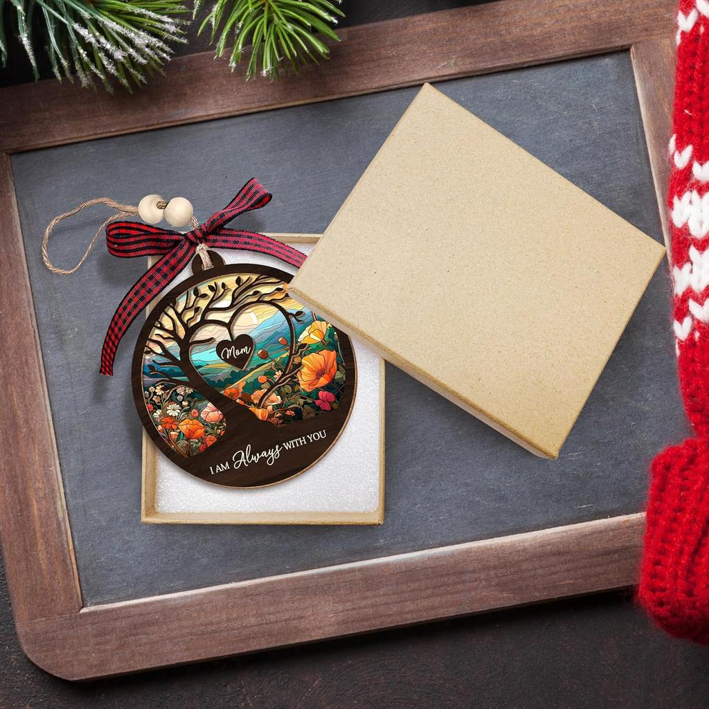 Pawzity Mom Memorial Ornament - Memorial Ornaments for Loss of Mom - Bereavement Gifts, in Memory of Mother Gifts - Remembrance, Sympathy Gift - 2