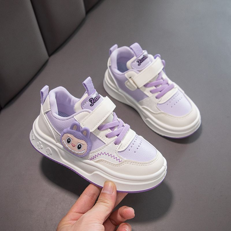 Cute LBB Sneakers for Girls, Soft-soled Leather Sports Shoes for Children In Spring and Autumn