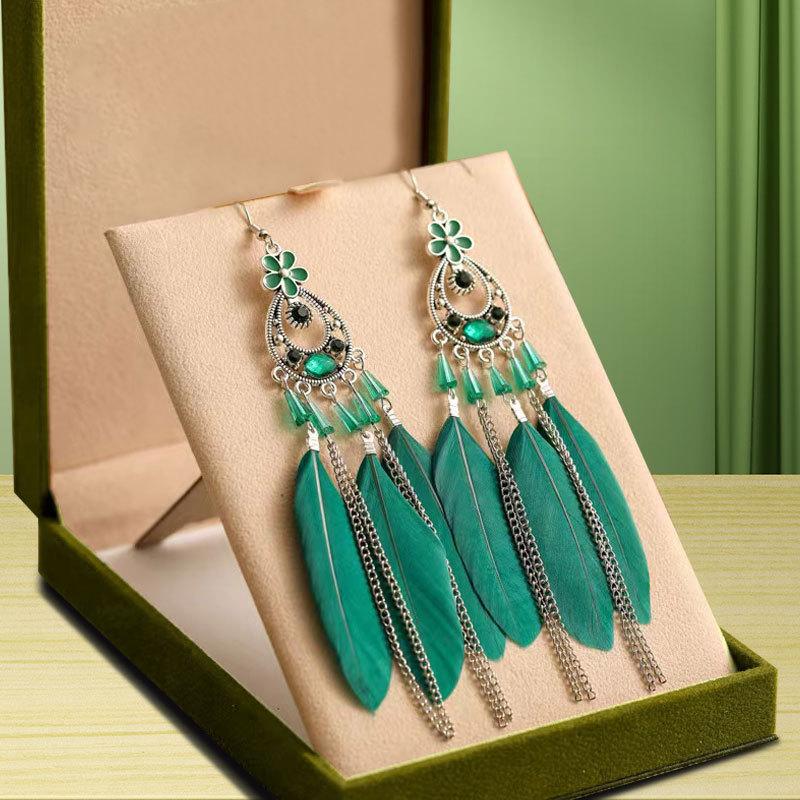 Feather Tassel Earrings Premium Bohemian Earrings Attractions Earrings Women S Jewelry
