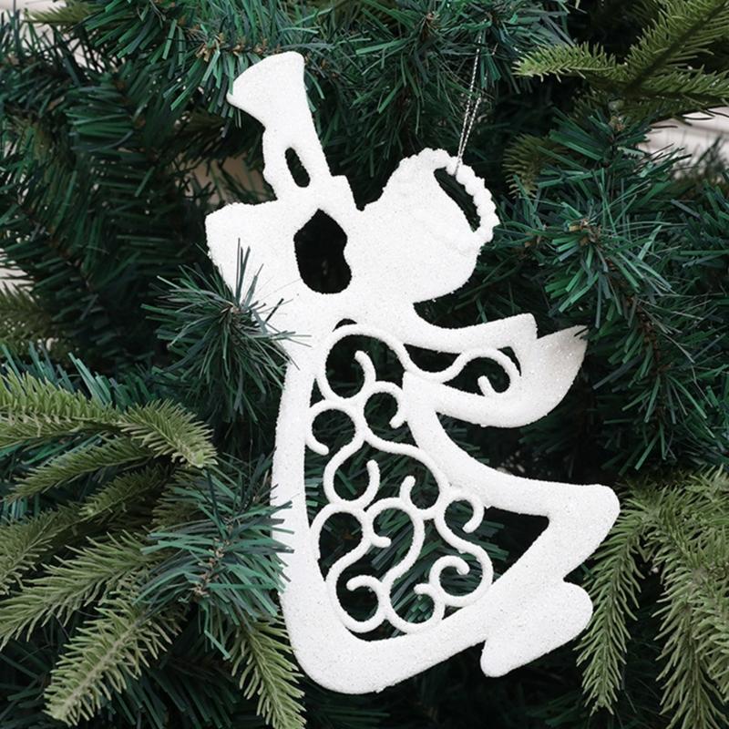 8 Stück gemischte glitzernde Anhänger Funkelnde Gold-/Silber-Weihnachtsdekoration Stilvolle Festliche Saison Heimdekoration
