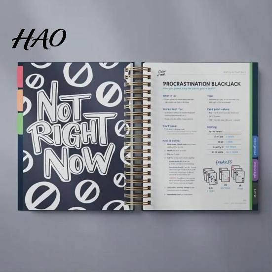 Diario Soluzioni alla Procrastinazione Anti-Planner Quaderno Carta Bianca Premium Design Anti-Sanguinamento Amico dell'ADHD Strumento di Organizzazione ADHD Organizzatore Giornaliero
