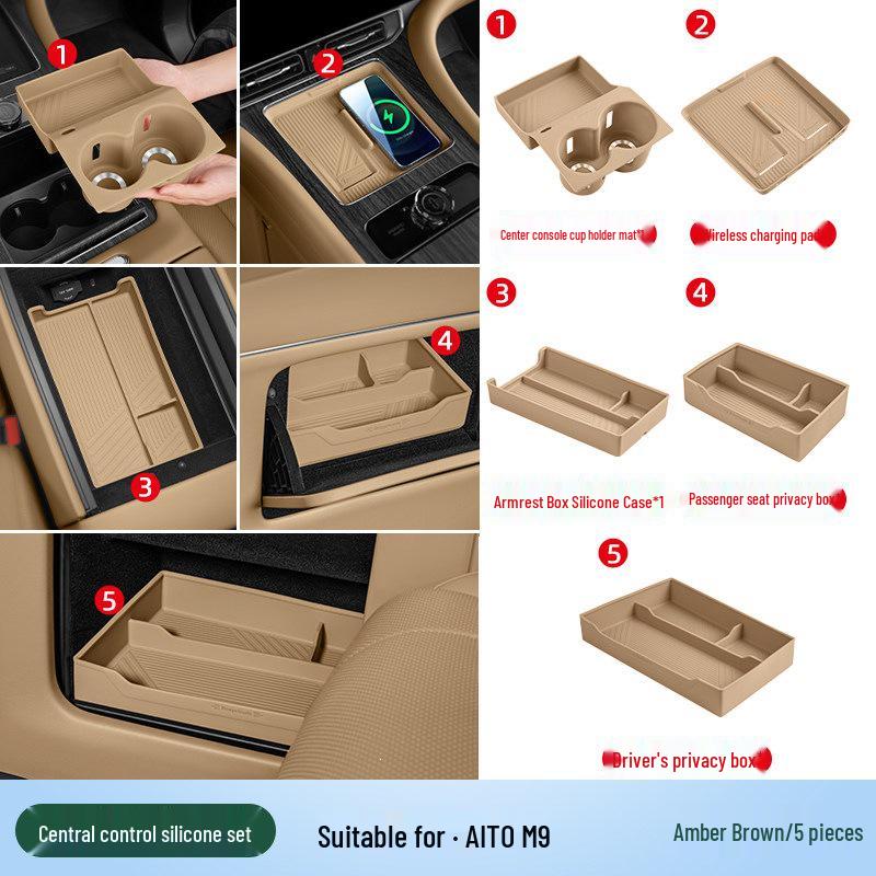 Essential Silicone Mat Set for AITO M7, M8, M9 Interior Decoration - Fits 26 Models