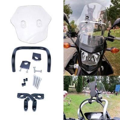 Motorcycle Fairing Windshield Extension Spoiler Wind Deflector Cruiser Windscreen Support for Universal Motorbike Comfort