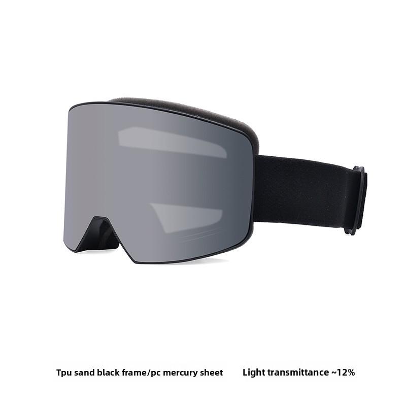 Ski Glasses Snow Goggles Double-layer Anti-fog Cylindrical Outdoor Snow Sports PC Ski Goggles