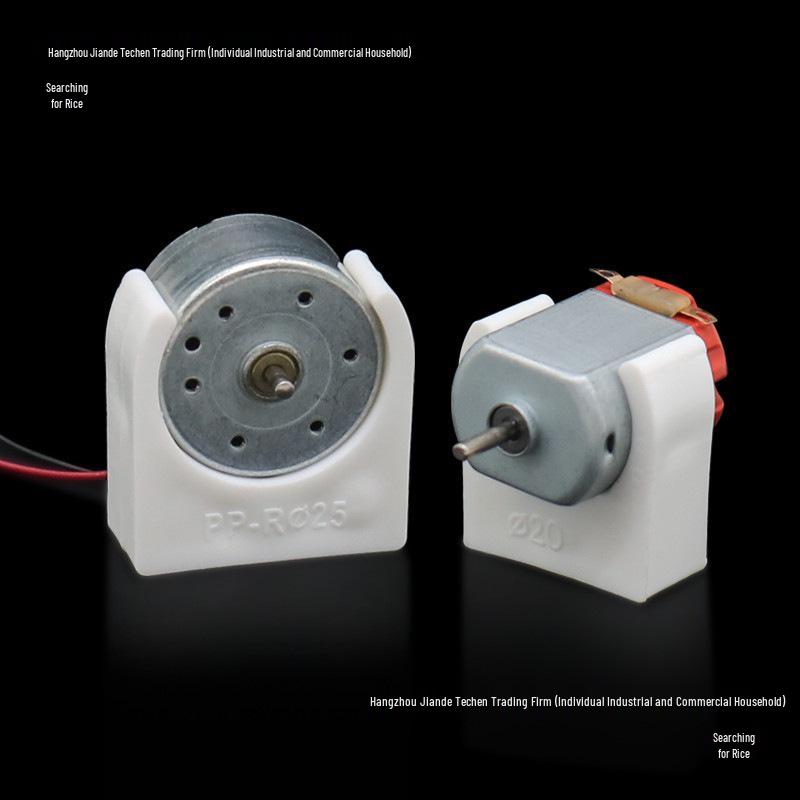 Versatile White Vertical Motor Bracket: Plastic Mounting Base for 130/300/370 Motors.