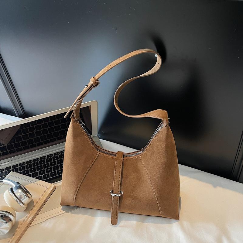 

Premium sense underarm bag women 2025 new simple commuter dumpling bag versatile fashion handbag niche messenger bag 27*8*14 коричневый