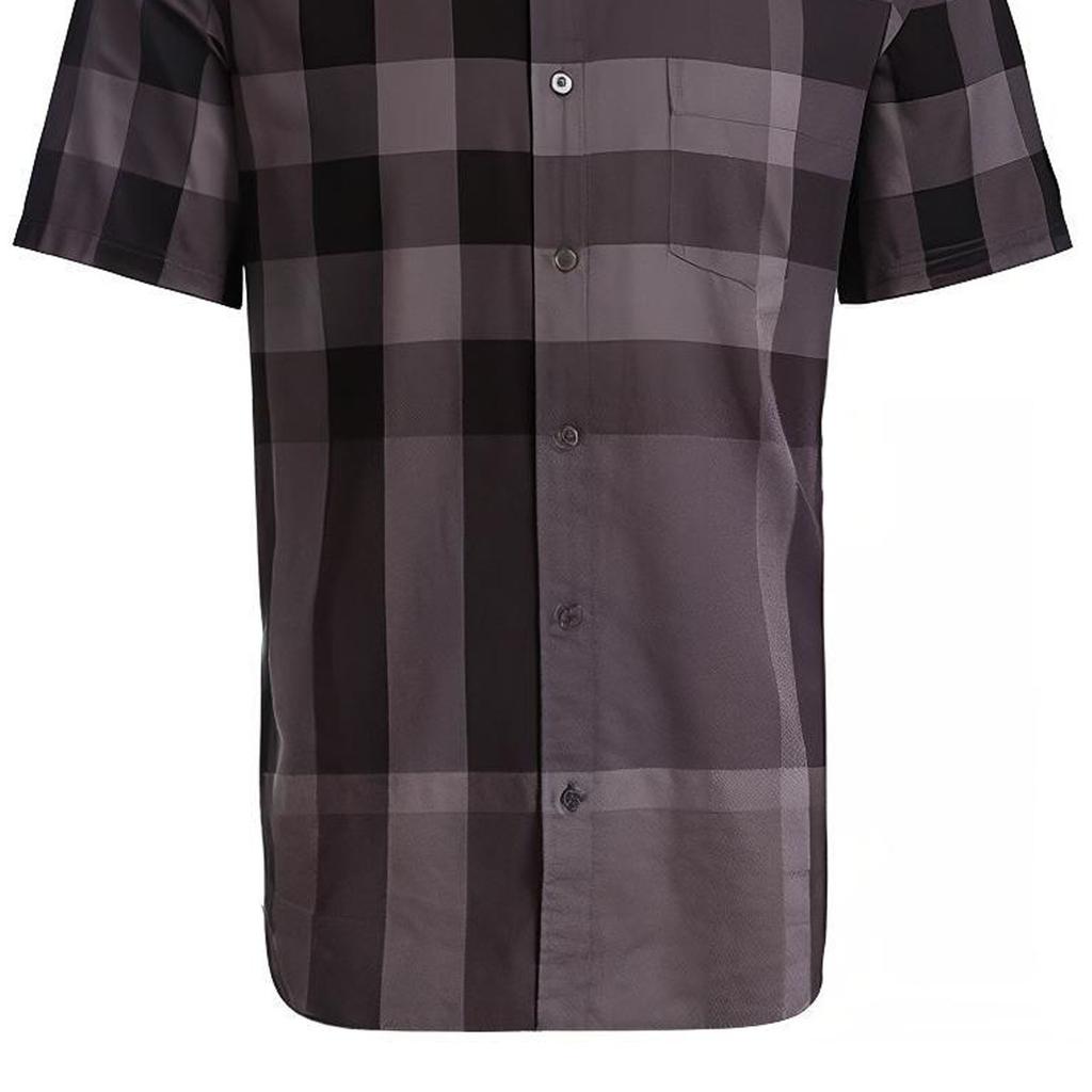Burberry Shirts Men's Gray Lapel Moderate Other 38463771