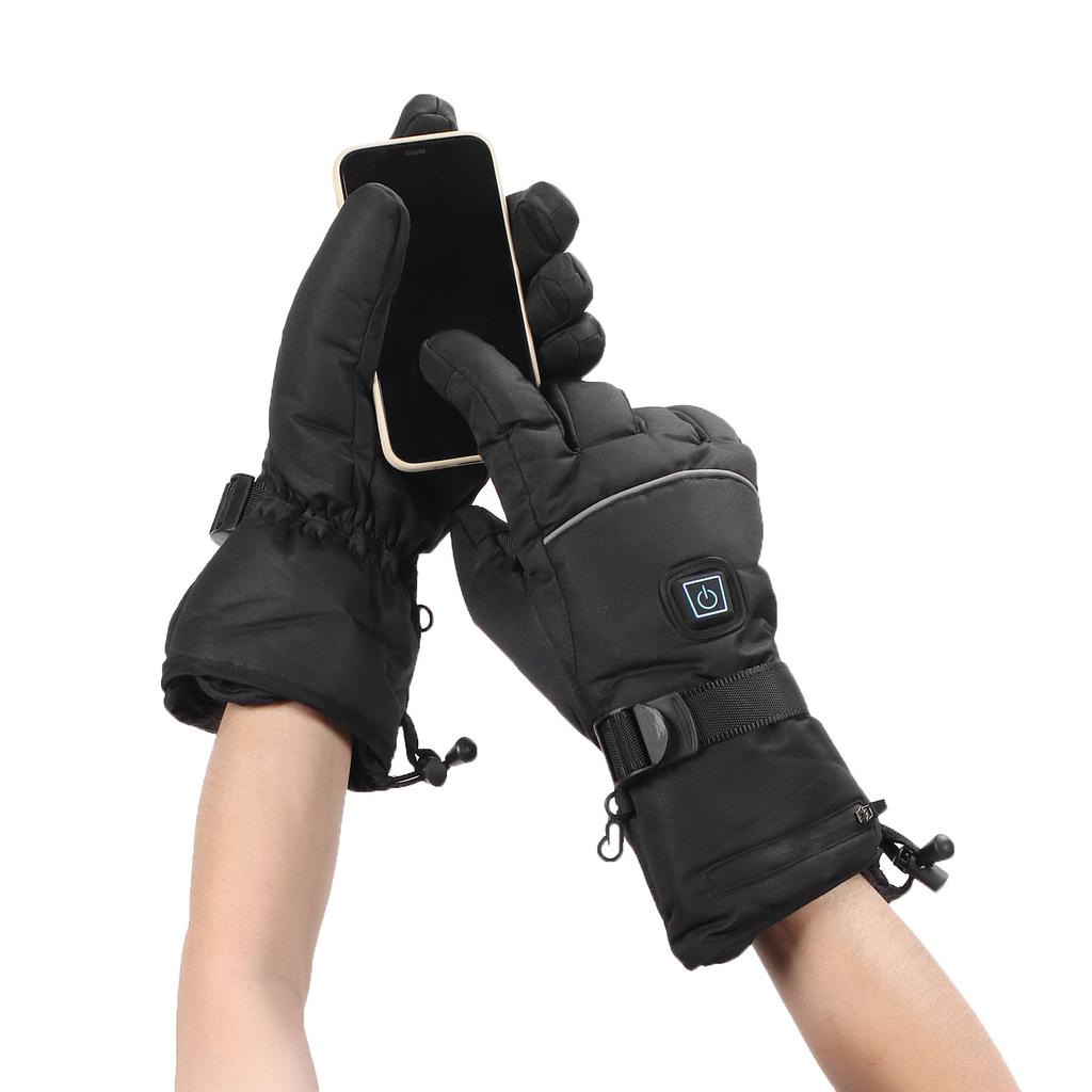 Electric Heated Gloves Temperature Adjustable Touchscreen Gloves Waterproof Warm Gloves