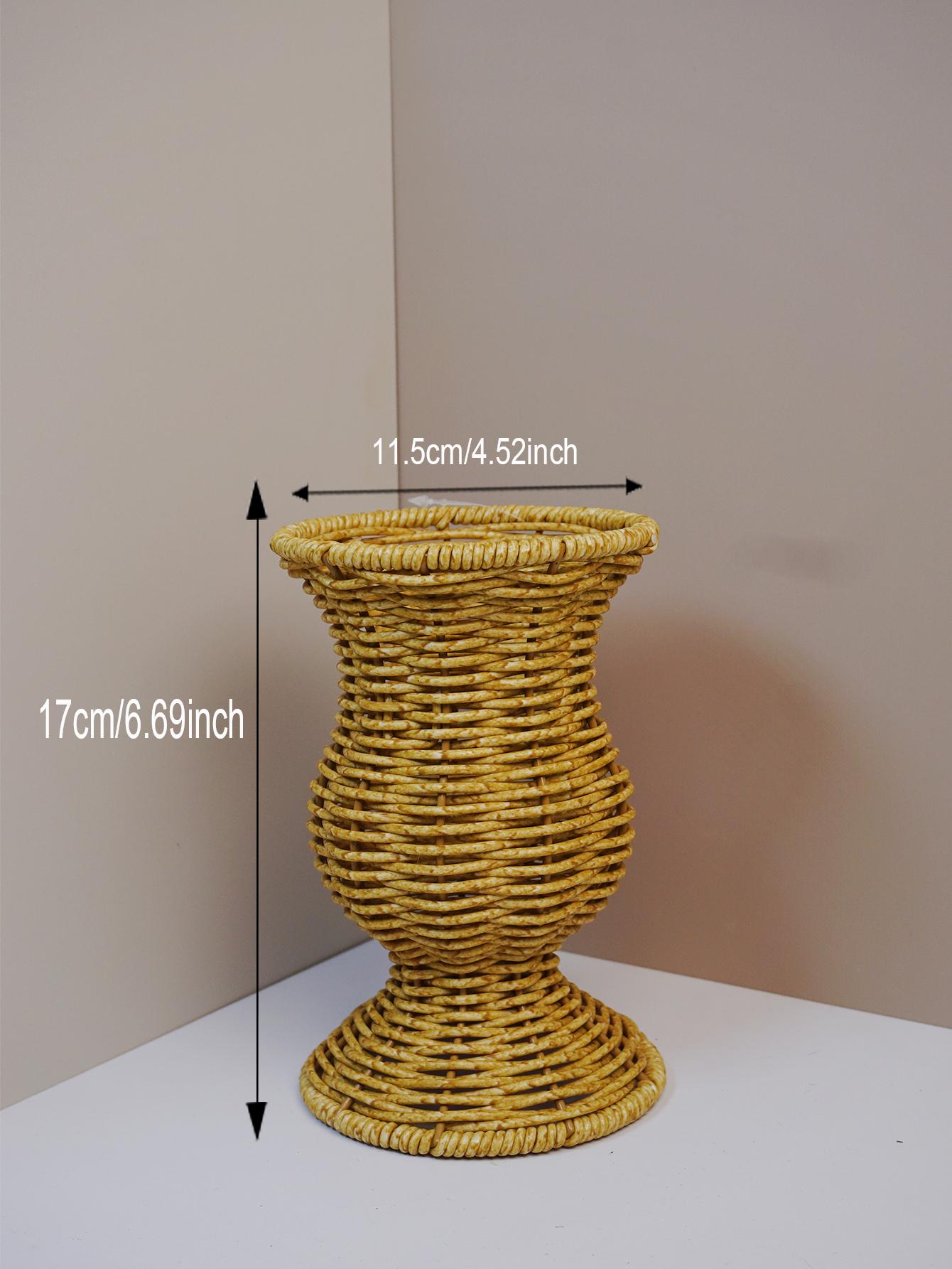 Японская ручная плетеная настольная ваза-композиция свадебная имитация декоративная цветочная композиция корзина Дзен цветочная ваза-корзина дом