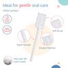 LuvLap Oral Care Disposable Mouth Swabs For Baby Tongue And Gum Cleaning, 3D Wave Gauze, 40 Pieces, Soft Paper Handle