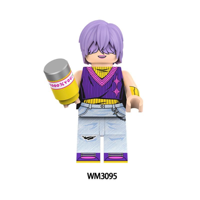 Products WM6 animation series puzzle assembly building block doll toy OPP bag