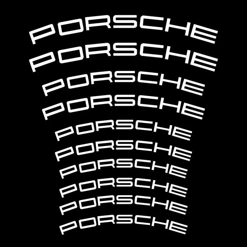 Naklejka na zacisk Porsche - Naklejka na zacisk Porsche Litery Spersonalizowana Naklejka Piasta Zacisk Tarcza Hamulcowa Modyfikacja Znak Słowny