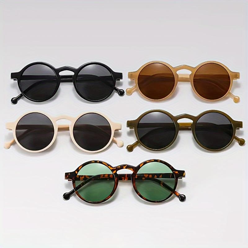5 шт. Повседневные Солнцезащитные Очки Женские Простые Дизайнерские Круглые Очки UV400 Мужские