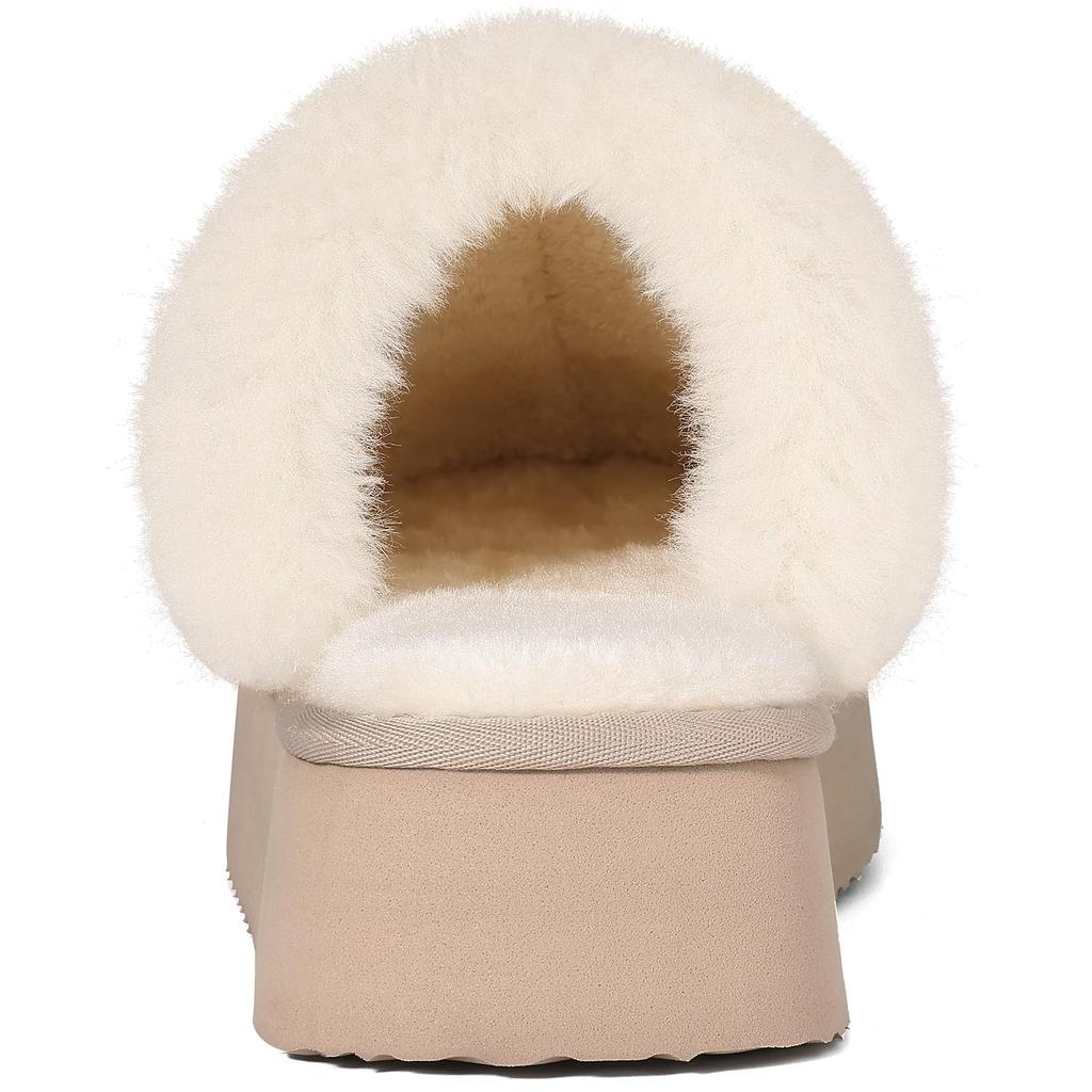 Fashion Shevalues Warm Fuzzy House Slippers For Women Fashion Fluffy Thick Sole Cotton Shoes High Quality Winter Fur Plush Women Slipper